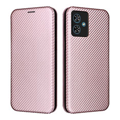 Custodia Portafoglio In Pelle Cover con Supporto L02Z per Motorola Moto G54 5G Oro Rosa