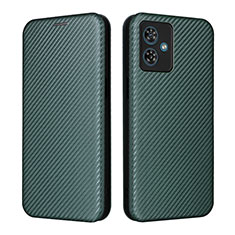 Custodia Portafoglio In Pelle Cover con Supporto L02Z per Motorola Moto G54 5G Verde