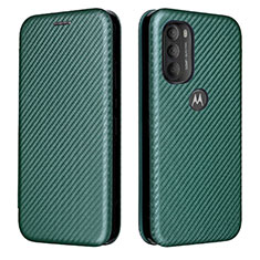 Custodia Portafoglio In Pelle Cover con Supporto L02Z per Motorola Moto G71 5G Verde