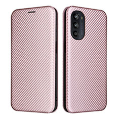 Custodia Portafoglio In Pelle Cover con Supporto L02Z per Motorola Moto G71s 5G Oro Rosa