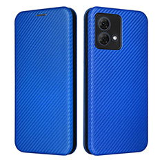 Custodia Portafoglio In Pelle Cover con Supporto L02Z per Motorola Moto G84 5G Blu