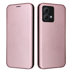 Custodia Portafoglio In Pelle Cover con Supporto L02Z per Motorola Moto G84 5G Oro Rosa