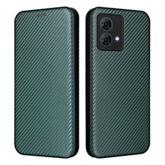 Custodia Portafoglio In Pelle Cover con Supporto L02Z per Motorola Moto G84 5G Verde