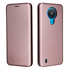 Custodia Portafoglio In Pelle Cover con Supporto L02Z per Nokia 1.4 Oro Rosa