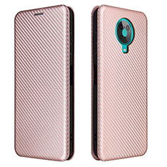 Custodia Portafoglio In Pelle Cover con Supporto L02Z per Nokia 6.3 Oro Rosa