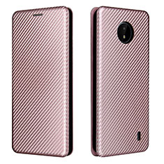 Custodia Portafoglio In Pelle Cover con Supporto L02Z per Nokia C10 Oro Rosa