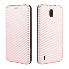 Custodia Portafoglio In Pelle Cover con Supporto L02Z per Nokia C2 Oro Rosa