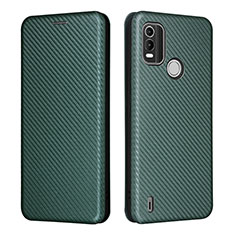 Custodia Portafoglio In Pelle Cover con Supporto L02Z per Nokia G11 Plus Verde