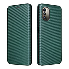 Custodia Portafoglio In Pelle Cover con Supporto L02Z per Nokia G11 Verde