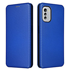 Custodia Portafoglio In Pelle Cover con Supporto L02Z per Nokia G60 5G Blu