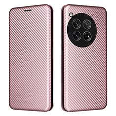 Custodia Portafoglio In Pelle Cover con Supporto L02Z per OnePlus Ace 3 5G Oro Rosa