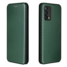 Custodia Portafoglio In Pelle Cover con Supporto L02Z per Oppo A74 4G Verde