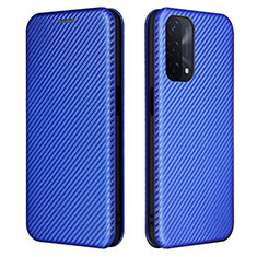 Custodia Portafoglio In Pelle Cover con Supporto L02Z per Oppo A74 5G Blu