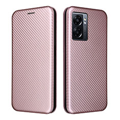 Custodia Portafoglio In Pelle Cover con Supporto L02Z per Oppo A77 5G Oro Rosa