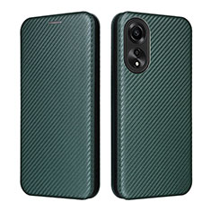 Custodia Portafoglio In Pelle Cover con Supporto L02Z per Oppo A78 4G Verde