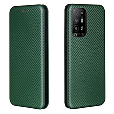 Custodia Portafoglio In Pelle Cover con Supporto L02Z per Oppo A94 5G Verde