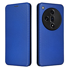 Custodia Portafoglio In Pelle Cover con Supporto L02Z per Oppo Find X7 5G Blu