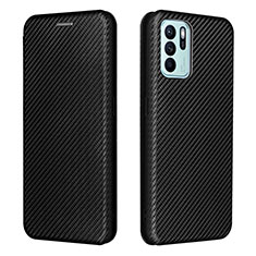 Custodia Portafoglio In Pelle Cover con Supporto L02Z per Oppo Reno6 Z 5G Nero