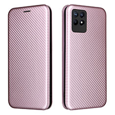 Custodia Portafoglio In Pelle Cover con Supporto L02Z per Realme 8i Oro Rosa