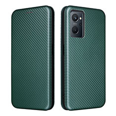 Custodia Portafoglio In Pelle Cover con Supporto L02Z per Realme 9i 4G Verde