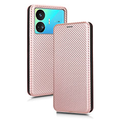 Custodia Portafoglio In Pelle Cover con Supporto L02Z per Realme GT Neo5 SE 5G Oro Rosa