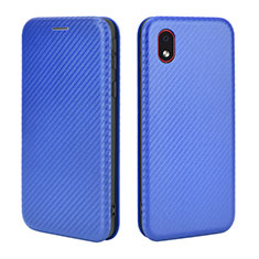 Custodia Portafoglio In Pelle Cover con Supporto L02Z per Samsung Galaxy A01 Core Blu