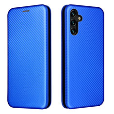 Custodia Portafoglio In Pelle Cover con Supporto L02Z per Samsung Galaxy A04s Blu