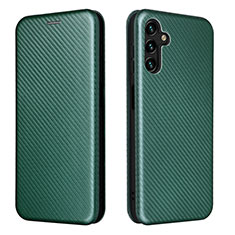 Custodia Portafoglio In Pelle Cover con Supporto L02Z per Samsung Galaxy A04s Verde