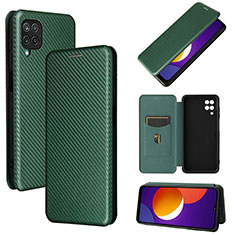 Custodia Portafoglio In Pelle Cover con Supporto L02Z per Samsung Galaxy A12 Nacho Verde