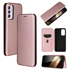 Custodia Portafoglio In Pelle Cover con Supporto L02Z per Samsung Galaxy A15 5G Oro Rosa