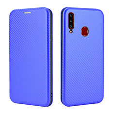 Custodia Portafoglio In Pelle Cover con Supporto L02Z per Samsung Galaxy A20s Blu