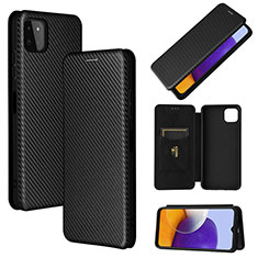 Custodia Portafoglio In Pelle Cover con Supporto L02Z per Samsung Galaxy A22s 5G Nero