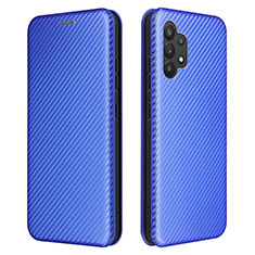 Custodia Portafoglio In Pelle Cover con Supporto L02Z per Samsung Galaxy A32 4G Blu