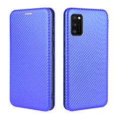 Custodia Portafoglio In Pelle Cover con Supporto L02Z per Samsung Galaxy A41 Blu