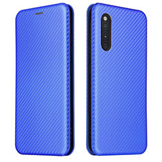 Custodia Portafoglio In Pelle Cover con Supporto L02Z per Samsung Galaxy A41 SC-41A Blu