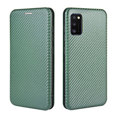 Custodia Portafoglio In Pelle Cover con Supporto L02Z per Samsung Galaxy A41 Verde