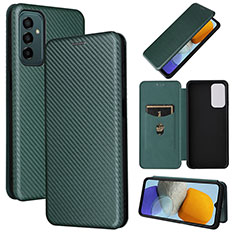 Custodia Portafoglio In Pelle Cover con Supporto L02Z per Samsung Galaxy F23 5G Verde