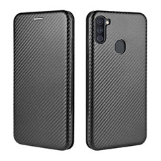 Custodia Portafoglio In Pelle Cover con Supporto L02Z per Samsung Galaxy M11 Nero