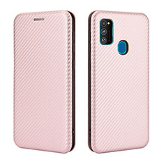 Custodia Portafoglio In Pelle Cover con Supporto L02Z per Samsung Galaxy M30s Oro Rosa