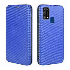 Custodia Portafoglio In Pelle Cover con Supporto L02Z per Samsung Galaxy M31 Prime Edition Blu