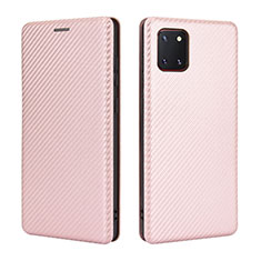 Custodia Portafoglio In Pelle Cover con Supporto L02Z per Samsung Galaxy Note 10 Lite Oro Rosa