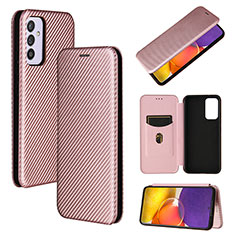 Custodia Portafoglio In Pelle Cover con Supporto L02Z per Samsung Galaxy S23 FE 5G Oro Rosa