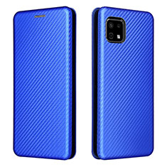 Custodia Portafoglio In Pelle Cover con Supporto L02Z per Sharp Aquos Sense6s Blu