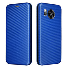 Custodia Portafoglio In Pelle Cover con Supporto L02Z per Sharp Aquos Sense7 Plus Blu