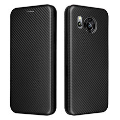 Custodia Portafoglio In Pelle Cover con Supporto L02Z per Sharp Aquos Sense7 Plus Nero