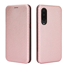 Custodia Portafoglio In Pelle Cover con Supporto L02Z per Sharp Aquos Zero5G basic Oro Rosa