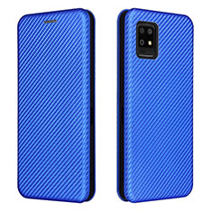 Custodia Portafoglio In Pelle Cover con Supporto L02Z per Sharp Aquos Zero6 Blu