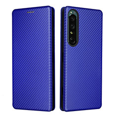 Custodia Portafoglio In Pelle Cover con Supporto L02Z per Sony Xperia 1 IV Blu