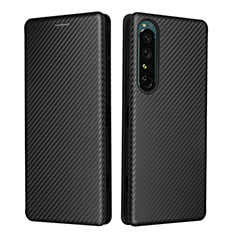 Custodia Portafoglio In Pelle Cover con Supporto L02Z per Sony Xperia 1 IV Nero