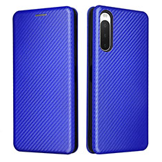 Custodia Portafoglio In Pelle Cover con Supporto L02Z per Sony Xperia 10 IV SOG07 Blu